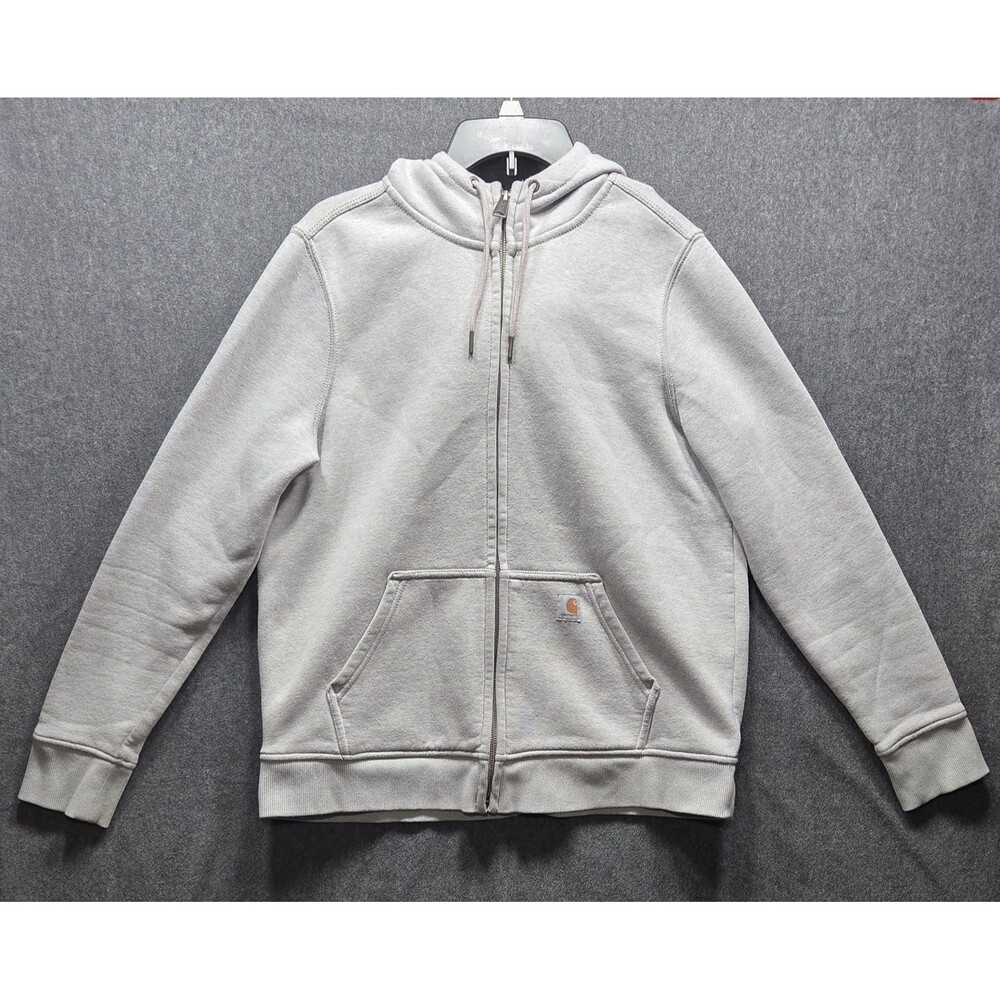 Carhartt Women's Midweight Full-Zip Sweatshirt Size L Gray